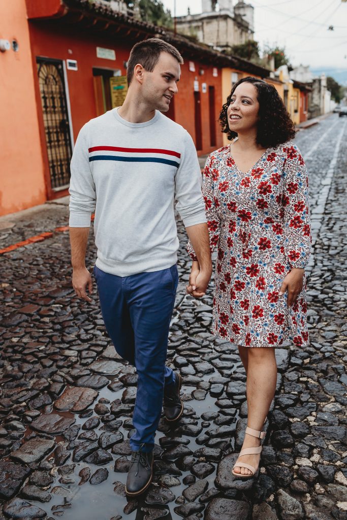 Engagement Couple Portrait | Antigua Urban Street | Guatemala | Cassidy & Cameron 04