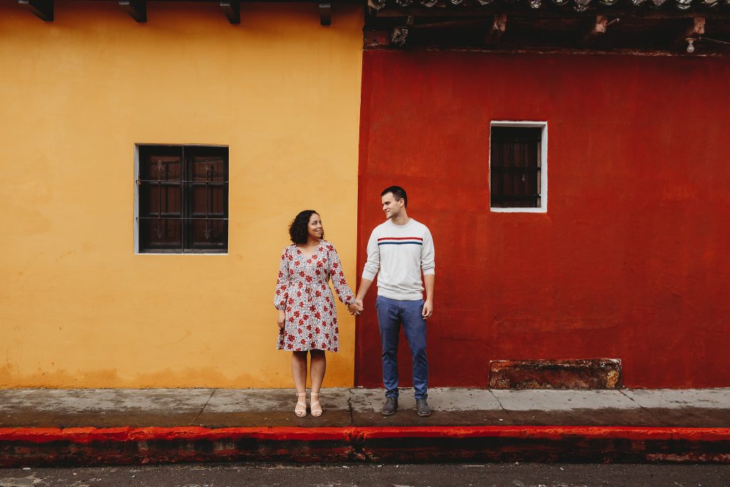 Engagement Couple Portrait | Antigua Urban Street | Guatemala | Cassidy & Cameron 07