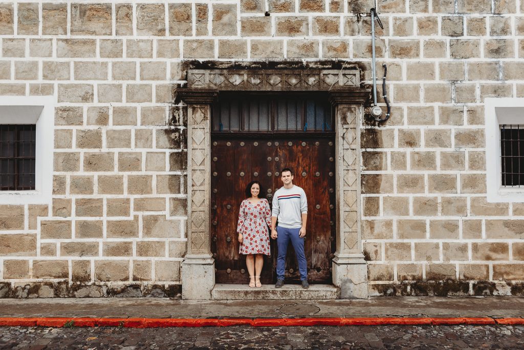 Engagement Couple Portrait | Antigua Urban Street | Guatemala | Cassidy & Cameron 11