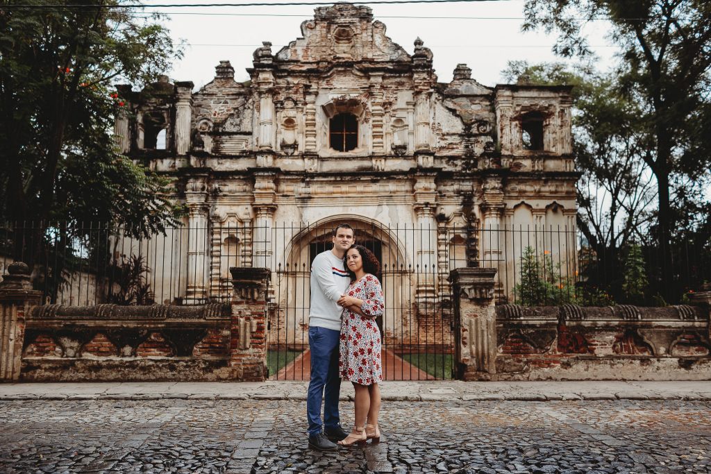 Engagement Couple Portrait | Antigua Urban Street Ruins | Guatemala | Cassidy & Cameron 17
