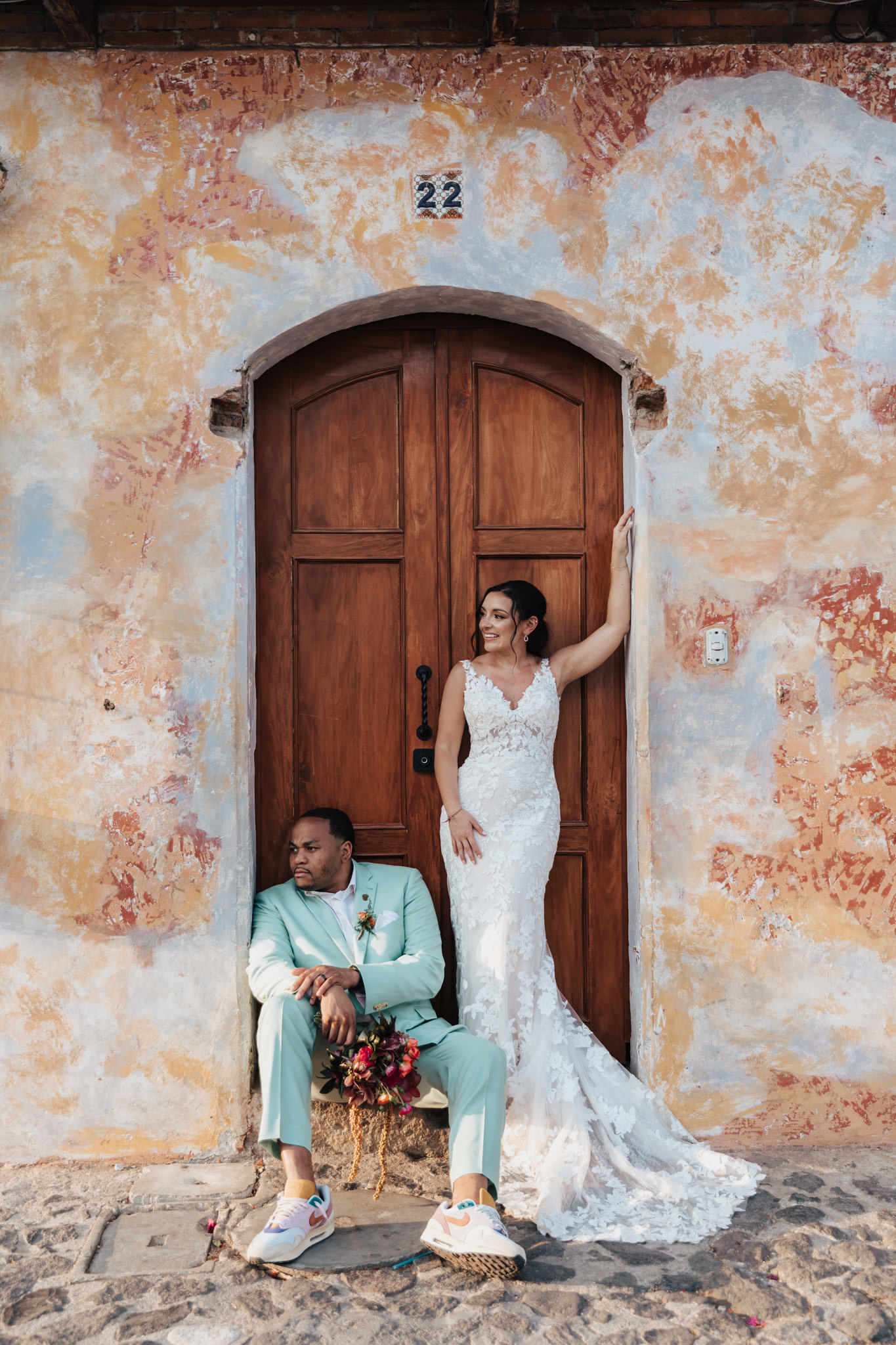 Engagement Couple Portrait | Antigua Urban Street | Guatemala | Cassidy & Cameron 07